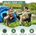 thumbnail image 6 of 2 Pack Compact Camping Chairs Portable Folding for Outside with Carry Bag Lightweight Moon Chairs for Travel Picnic Hiking Beach Fishing, 600D Oxford, Supports 330lbs(Black), 6 of 7