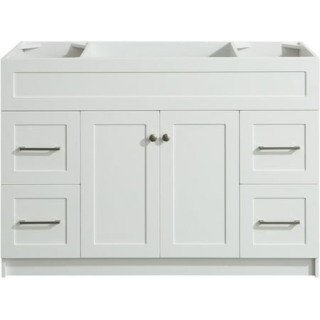 ARIEL Hamlet 48 in. W x 21.5 in. D x 33.5 in. H Bath Vanity Cabinet Only in White