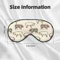 thumbnail image 5 of Cauagu Vintage Farm Pigs Print Sleep Eye Mask, Blindfold Eye Sleep Shade Cover with Elastic Strap/Headband Eye Cover Eyeshade for Night Sleeping/Travel Nap, 5 of 7