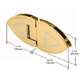 thumbnail image 2 of CRL CAT180BR Brass with Chrome Accents Cathedral 180 Series 180 Glass-to-Glass Hinge, 2 of 2