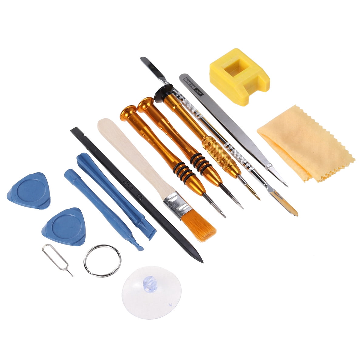 GOOHOCHY 15pcs/Pack Repair Tool Set Stainless Steel Assorted Color for Mobile