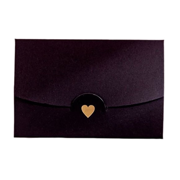 fastboy Holiday Romantic Paper Envelope Portable Vintage Wedding Ceremony Invitation Card Gift Cards Envelopes Banquet Accessories Black