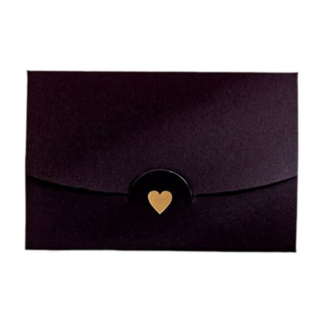 Holiday Romantic Paper Envelope Portable Envelope Vintage Wedding Ceremony Invitation Card Gift Cards Envelopes Banquet Accessories Black
