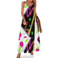 thumbnail image 1 of Happy Neon Robe de Soirée Sans Manches Design Memphis Milano des Années 80 Robes de Mariage pour Fêtes Robe d'Été Femme 2024, 1 of 5