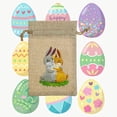 thumbnail image 2 of Easter Bunny Eggs Burlap Drawstring Pouch Bag for Easter Candy Gift Box Linen Party Favor Happy Easter Gift Bag Fillable Spring Holiday Favor, 2 of 5