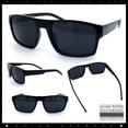 thumbnail image 2 of SA106 Wraparound Sport Sunglasses for Men UV400 Lightweight Rectangular Shiny Black Frame - Black Lens, 2 of 6