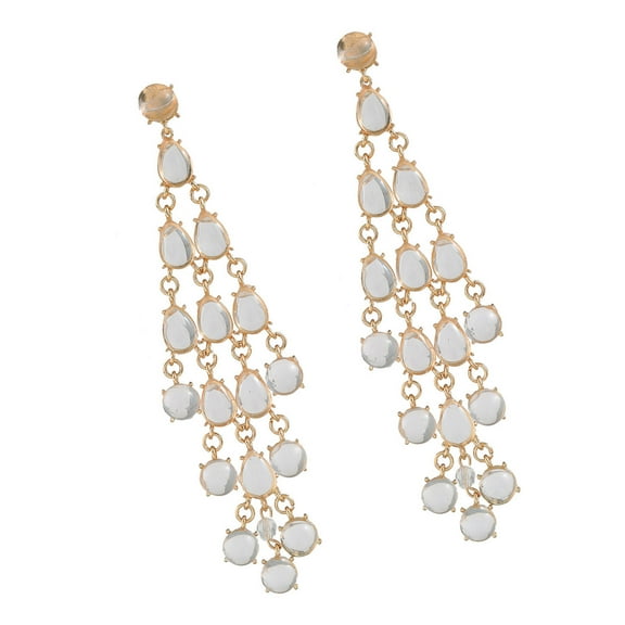 Fogun Tassels Earrings Colorful Gemstones Long Chandelier Dangle Earrings Jewelry for Women Holiday Party Gifts