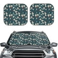 thumbnail image 2 of Balery 2 Piece Vintage Floral Car Windshield Sun Shade|Foldable Front Windshield Shade for Car Front Window for Most Sedans SUV Truck-Large, 2 of 7