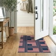 thumbnail image 2 of ODIKA Front Border Patriotic Striped Vintage Stars Generic Door Interlocking Stain Resistant Thin Throw for Entryway, Kitchen, Laundry Room, 2 of 7