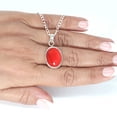 thumbnail image 5 of 925 Sterling Silver Pendant Red Stone Handmade Jewelry, 5 of 7