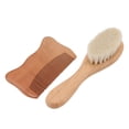 thumbnail image 1 of Juego de cepillo y peine de Madera ANGGREK masaje del cuero cabelludo para bebé recién nacido, 1 of 8