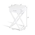 thumbnail image 2 of Design Sofa Side Table with X-Shape Drawer for Living Room Bedroom, 2 of 9