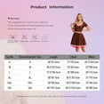 thumbnail image 7 of Hansber Short Puff Sleeve Gingerbread Man Dress for Women Holiday Party Tutu Dress Dancewear Brown S, 7 of 7