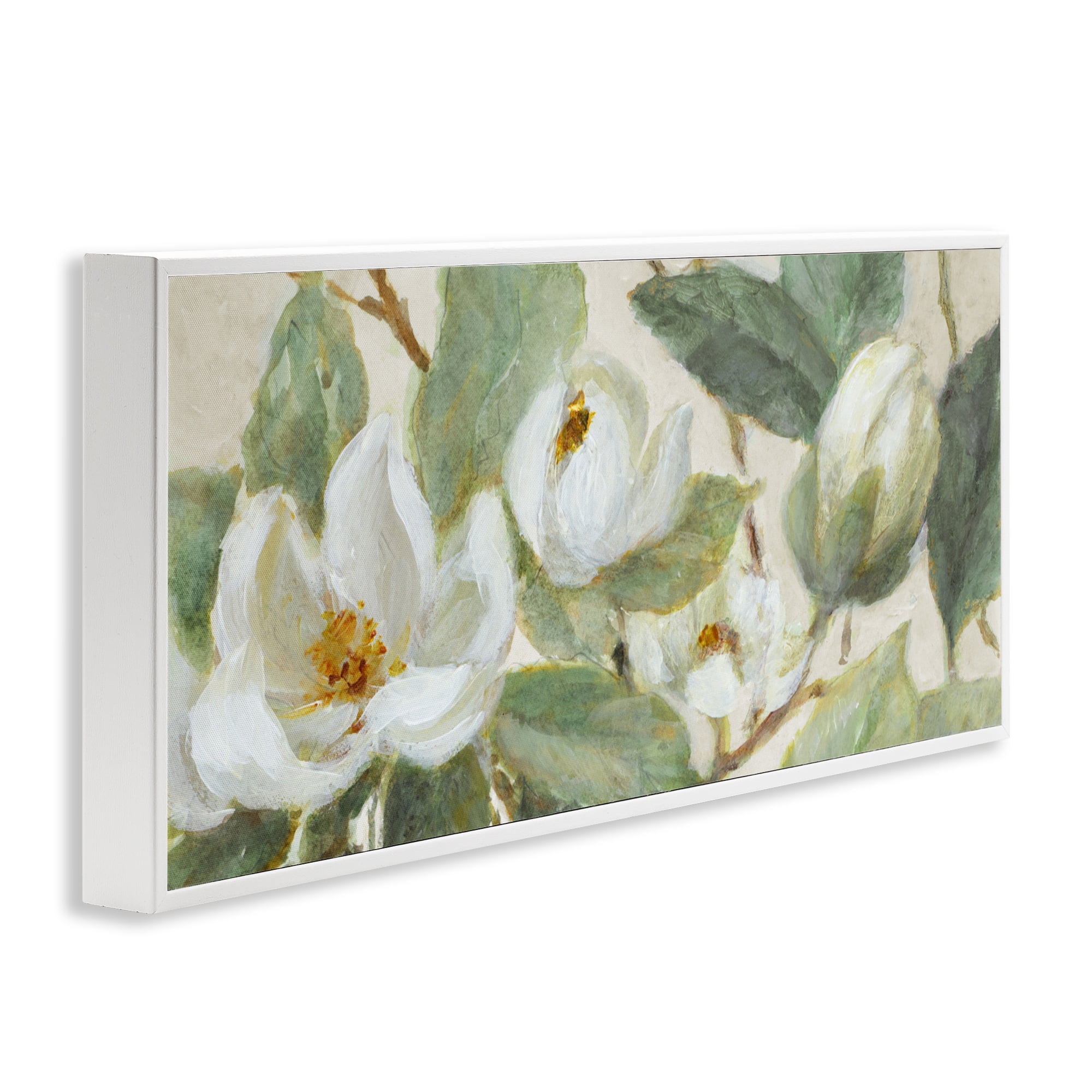 Stupell Industries Delicate Magnolia Dreaming White Framed Giclee Art, design by Lanie Loreth