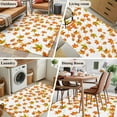 thumbnail image 6 of Fall 3'x5' Washable Rug, Thanksgiving Watercolor Orange Green Maple Leaf Non-Slip Area Rugs for Entryway Kitchen Classroom, Dorm Throw Carpet, Low Pile Soft Indoor Floor Mat, 6 of 9