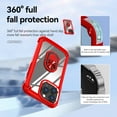 thumbnail image 6 of Armor Case for iPhone 12 Pro / 12, Adjustable Kickstand & Military Grade Shockproof Heavy Duty Protective Ring Holder Clear PC Back & TPU Frame for iPhone 12 Pro / 12 6.1 inch, Red, 6 of 8