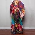 thumbnail image 2 of Taqqpue Kaftan Dress for Women,Plus Size Hawaiian Batwing Sleeve Beach Cover Up Loose Vacation Maxi Dress Summer Swimsuit Dresses, 2 of 7