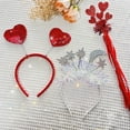 thumbnail image 1 of Accesorios para el cabello, diadema de moda, tocado para fiesta navideña, diadema de amor con lentejuelas rojas para el día de San Valentín, 1 of 4