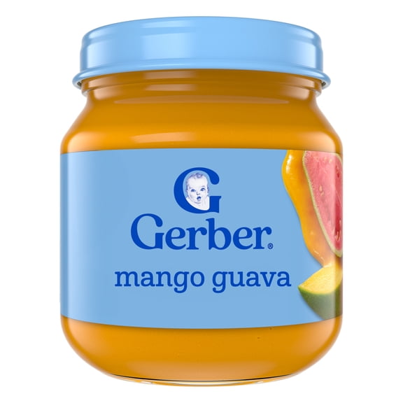 Gerber Stage 2 Baby Food, Mango Guava, Fruit Puree, Non-GMO, Baby Puree 4 oz