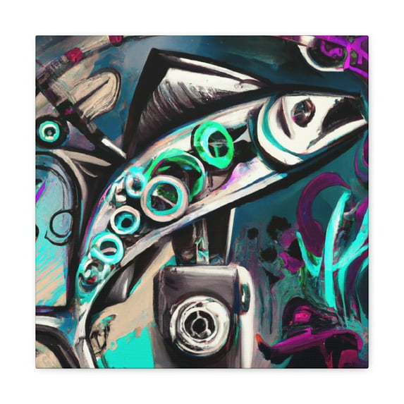 Fishing Village Mural - Canvas