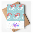 thumbnail image 1 of Carp Waves Japan Totem Art Deco Fashion Welcome Back Greeting Cards Envelopes Blank, 1 of 3