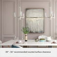 thumbnail image 5 of Hunter - Gatz 3-light Brushed Nickel, Medium Size Chandelier, Dimmable, Modern Style, Candle Shaped, for Bedrooms, Dining, Living Rooms - 19782, 5 of 7