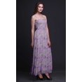 thumbnail image 2 of Bimba Blueberry Leaves Print Women Long Maxi Tube Smocked Bodice Dress-X-Large, 2 of 7