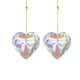 thumbnail image 1 of 2 piezas de atrapasol de cristal, prisma de cristal en forma de corazón para decoración de árbol de Navidad, boda y fiesta, 1 of 5