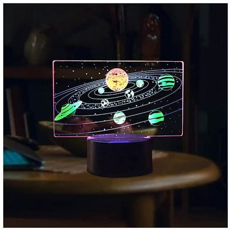 

Colorful Gradient 3D Visual Stereo Light LED Remote Control Night Light
