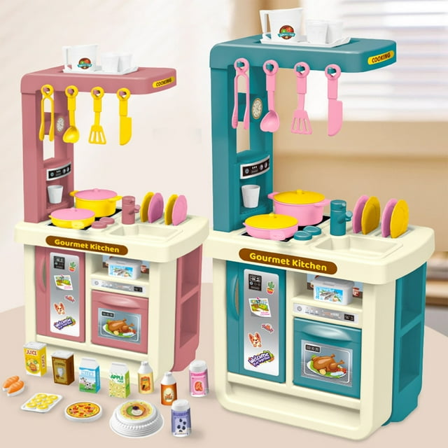 Viflosae Play Kitchen Toys Children's 43-piece Set of Simulation Tableware Cooking Kitchen House Tableware Children's Educational Toys Boys and Girls Holiday Toys Birthday Gift