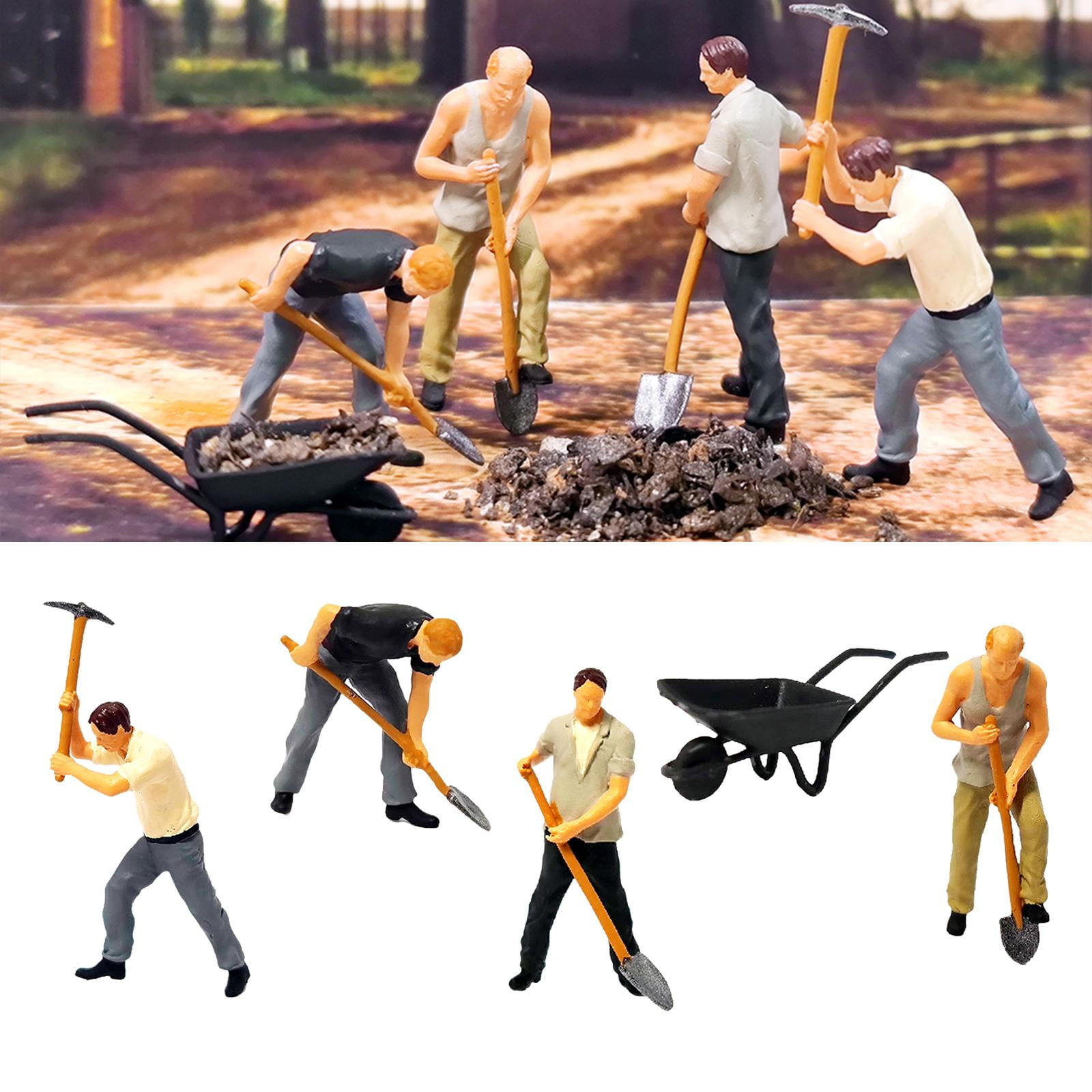 Realistic 1/87 People Figurines Mini People Model for Miniature Scenes Decor 1:87