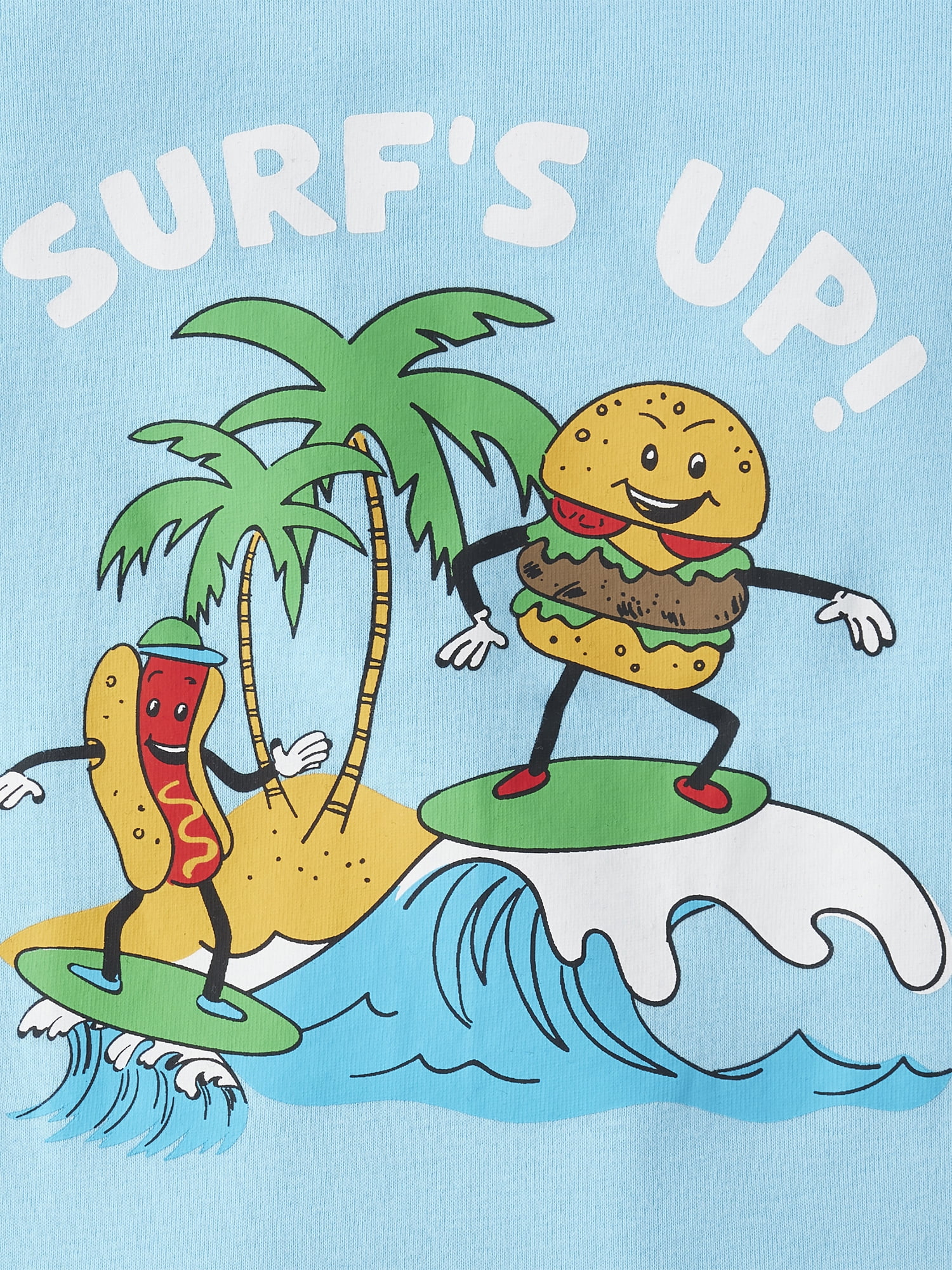 The Children's Place Boys Short Sleeve Surfs Up Food Snug Fit Cotton PJs, Sizes 4-16