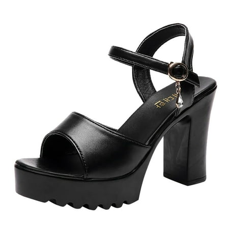 

Shoes for Women Fashion Heels Breathable Lace Up Casual Sandals Shoe