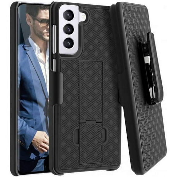 Case Belt Clip for Samsung Galaxy S21 Plus - Holster Swivel Cover Kickstand Armor Combo