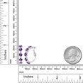 thumbnail image 2 of Gem Stone King 925 Sterling Silver Purple Amethyst and White Topaz Hoop Earrings for Women (2.82 Cttw, Round 4MM and 1.9MM, Gemstone Birthstone 1 inch Diameter), 2 of 4