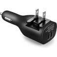 thumbnail image 1 of HAYAN Car Charger,Dual USB Wall Charger and Car Charger with Travel Adapter Foldable Plug Home for iPhone X Xs MAX 6 7 8 Plus, iPad Mini Air Pro, S10 9 8 7 Plus, LG Google one Plus 6 Phone, 1 of 1