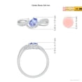 thumbnail image 4 of ANGARA Natural Tanzanite Twisted Ribbon Ring with Pave Diamond Accents in 925 Sterling Silver for Women (Size-6x4mm) | December Birthstone, Anniversary Jewelry Gift for Women | Natural Tanzanite Ring, 4 of 9