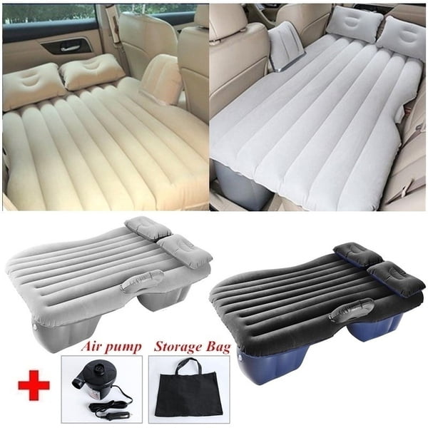 Inflatable Air Car Mattress Car Cushion Travel Bed Back Seat Sleep *Pillow/Pump 