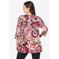 thumbnail image 3 of Jessica London Women's Plus Size Swing Tunic Oversized Long Blouse, 3 of 6