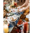 thumbnail image 3 of Merry Christmas Placemats Set of 6 Xmas Tree Snowflake Plaid Blue Linen Heat Insulation Washable Place Mats, Rustic Non-Slip Table Mats for Dining Table Party Kitchen Decor,13x19 Inch, 3 of 4
