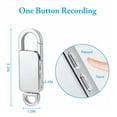 thumbnail image 3 of TIMIFIS 16GB Voice Recorder Keychain Recorder Audio Voice Recorder Small MP3 Digital Recorder For Lecture Interview Meeting Class -, 3 of 5