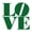 GREEN, variant on Vinyl Wall Art Decal - LOVE - 32.5" x 32.5" - Trendy Cute Artistic Love Design Sticker For Home Bedroom Living Room Storefront Coffee Shop School Couples Valentine's Day Decor