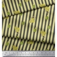 thumbnail image 2 of Soimoi Gray Rayon Fabric Cactus & Stripe Printed Fabric 1 Yard 56 Inch Wide, 2 of 3