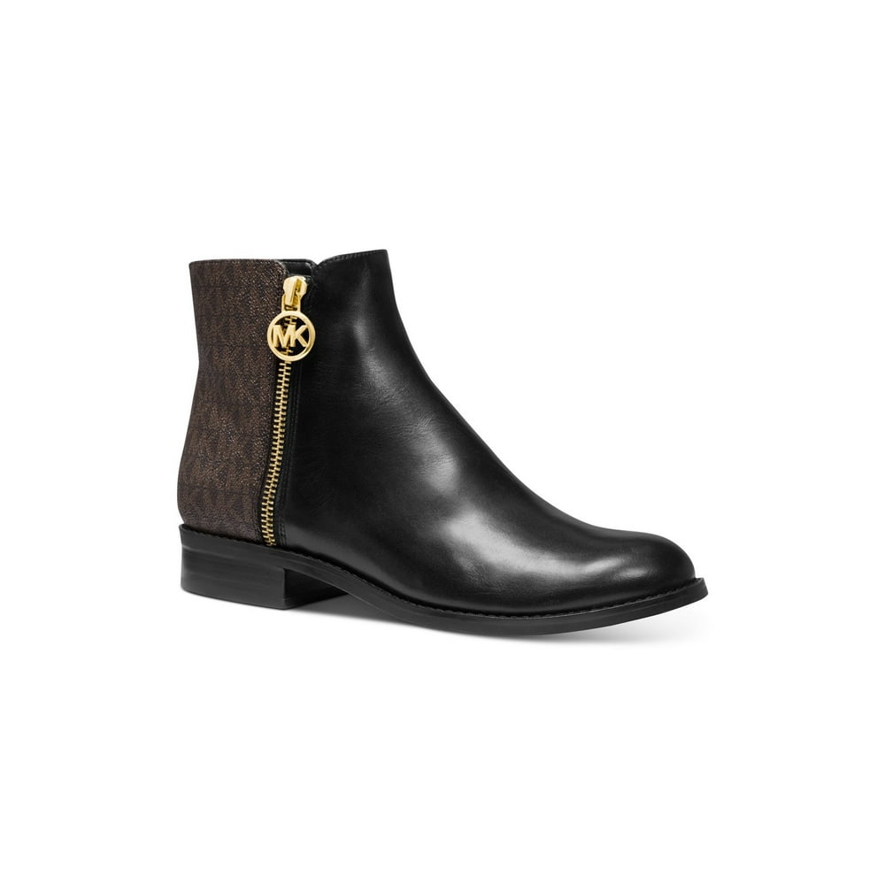 michael michael kors leather lainey flat booties