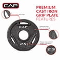 thumbnail image 3 of CAP Barbell, 2.5lb Olympic Grip Plate, Black, 3 of 7
