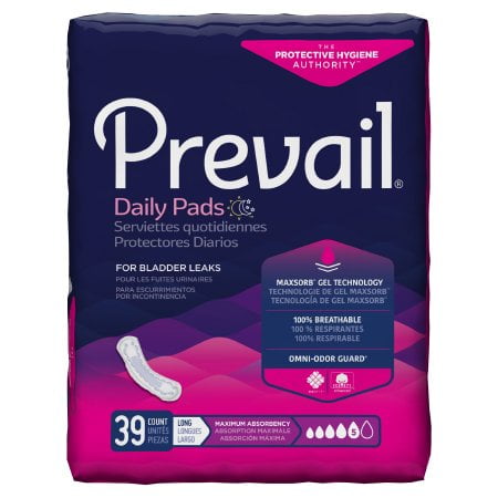 Prevail Daily Incontinent Pad 13' L Long Length PV-915/1, Maximum, 39 Ct