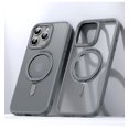 thumbnail image 1 of Magnetic 360°Rotation Stand Phone Case For iphone 11 12 13 14 15 Pro Max 15Plus With Ring Holder Frosted Transparent Cover Funda GRAY For iphone 14, 1 of 6