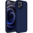thumbnail image 2 of RIHJIN-for iPhone 13 pro Max Case - Soft Silicone Case with Screen Protector and Camera Lens Protector - Microfiber Lining Anti-Scratch Fullbody Protective Made for 13 pro Max Phone Case 6.7" Navy Bl, 2 of 4