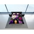 thumbnail image 4 of Calavera y Rosas Negro Funda Nórdica Púrpura Gótico Colcha Dormitorio Ropa de Cama, 4 of 4