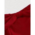 thumbnail image 3 of Red Off-Shoulder Bow Accent Mini Party Dress For Women, 3 of 5